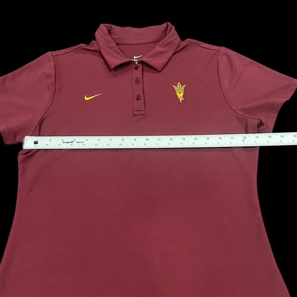 Arizona State Sun Devils Large Red Nike Polo Golf Shirt Short Sleeve Dri-Fit XL